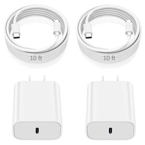 10FT iPad Pro Charger [Apple Certified] 20W USB C Charger with 10ft Long iPad Fast Charging Cord for 2022/2021/2020/2018 iPad Pro 12.9, iPad Pro 11 inch,iPad Air 5th/4th Generation,iPad Mini 6,iPad 10