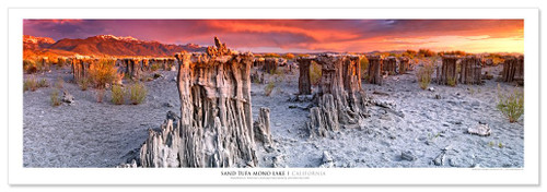Award Winning Landscape Panoramic Art Print Poster: Sand Tufa Mono Lake