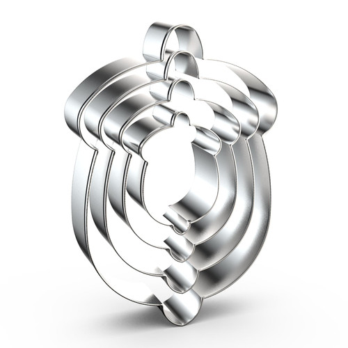 Acorn Cookie Cutter Set - 5", 4", 3", 2" - 4 Piece - Stainless Steel