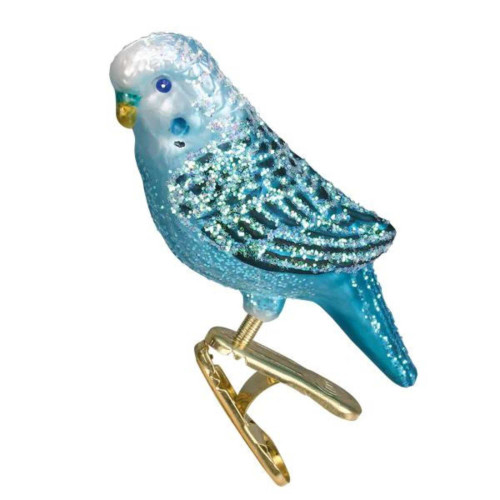 Old World Christmas Blue Miniature Parakeet Glass Blown Ornament for Christmas Tree Old World Christmas Blue Miniature Parakeet Glass Blown Ornament for Christmas Tree