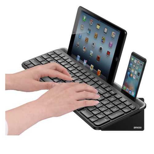 Bluetooth Wireless Keyboard,Bluetooth Keyboard for Ipad Wireless Keyboard with Phone Holder and Mouse Pad,Tablet Keyboard Bluetooth USB Keyboard for Smatphone,Tablets,PC, Computer, Laptop, MacBlack)
