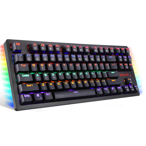 Redragon K598 TKL Wireless Mechanical Keyboard Brown Switches Compact 87 Key Tenkeyless RGB LED Backlit Gaming Keyboard for Windows PC Gamers