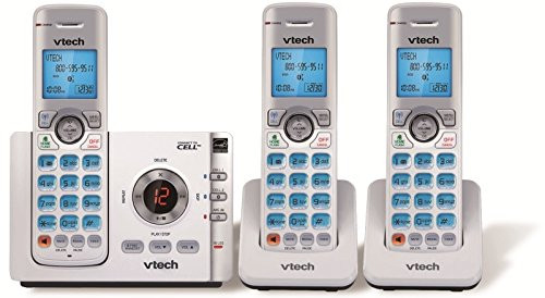 Vtech Cordless Phone with 3 Handset and Answering System, Caller ID, Call Waiting and Connect to Cell