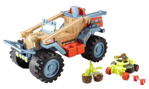 Matchbox Big Boots Dino Adventure Vehicle Playset, 4 x 4"