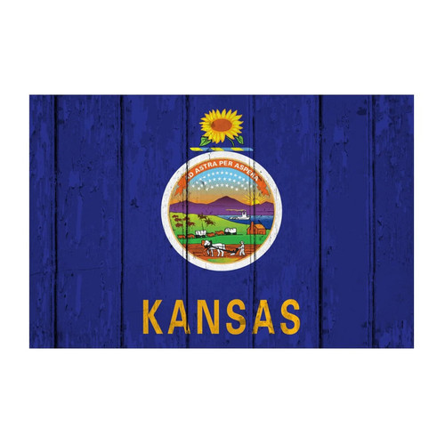 Kansas Kitchen Home Decor Wall Mural S Reusable Home Decals for Cafe Hotel Classroom Party Outdoors Vinyl 22in