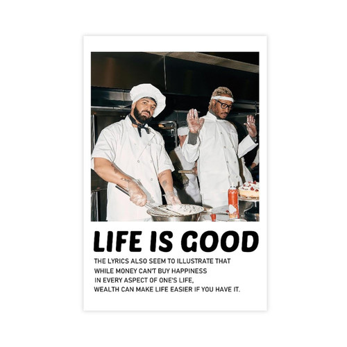 KANCH Future Poster Life Is Good Music Covers Posters Canvas Poster Wall Art Decor Print Picture Paintings for Living Room Bedroom Decoration Unframe:12x18inch(30x45cm)
