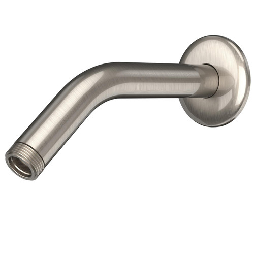 MakeFit Shower Arm, 6-Inch Universal Wall Mounted Shower Pipe Arm with Flange and Teflon Tape, 304 Stainless Steel Extension Arm for Fixed Shower Head & Handheld Showerhead (Brushed Nickel)