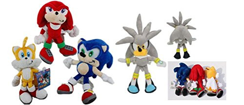 Sonic the Hedgehog 9" plush set : Sonic, Silver Sonic, Knuckles and tails