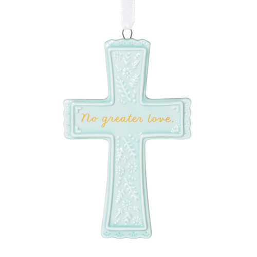 Hallmark Keepsake Christmas Ornament 2022, No Greater Love Cross, Porcelain Hallmark Keepsake Christmas Ornament 2022, No Greater Love Cross, Porcelain