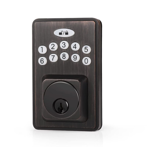 Tinewa Keyless Entry Door Lock with Keypad, Smart Deadbolt Lock, Front Door Lock with Keys, Digital Keypad Deadbolt, Auto Lock, Easy Installation, Oil Rubbed Bronze Tinewa Keyless Entry Door Lock with Keypad, Smart Deadbolt Lock, Front Door Lock with Keys, Digital Keypad Deadbolt, Auto Lock, Easy Installation, Oil Rubbed Bronze