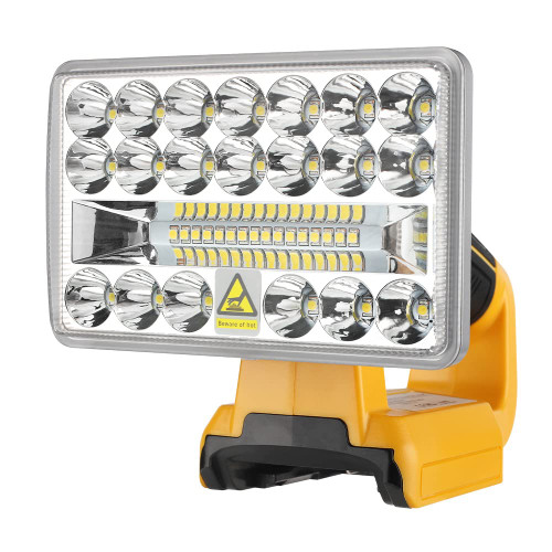 Flashlight for Dewalt 20v Tools for Dewalt Light, WaxPar 18W 2000LM Jobsite Light Cordless LED Work Light Powered by DeWalt 20V MAX Li-Ion Battery with USB Port & 110 Degree Pivoting Zinc Alloy Head