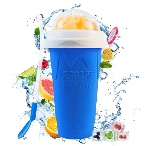 NUFR Slushie Maker Cup, Magic Quick Frozen Smoothies Cup Cooling Cup Double Layer Squeeze Cup Slushy Maker Cup, Homemade Milk Shake Ice Cream Maker DIY it for Children and Family NUFR Slushie Maker Cup, Magic Quick Frozen Smoothies Cup Cooling Cup Double Layer Squeeze Cup Slushy Maker Cup, Homemade Milk Shake Ice Cream Maker DIY it for Children and Family