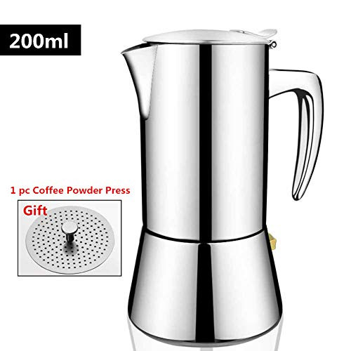 Stainless Steel Italian Espresso Coffee Maker,Stovetop Espresso Maker Machine for Gas & Electric Stovetop,Moka Express,3-4 Cups Moka Pot