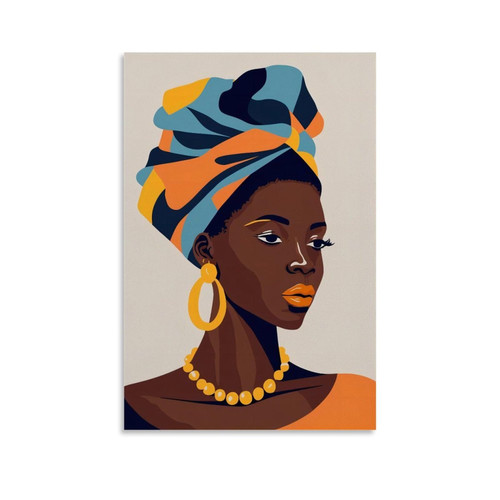 woww Abstract Black Woman Art Poster Wall Art Living Room Bedroom Poster Decorative Painting Canvas Wall Posters And Art Picture Print Modern Family Bedroom Decor Posters 16x24inch(40x60cm)