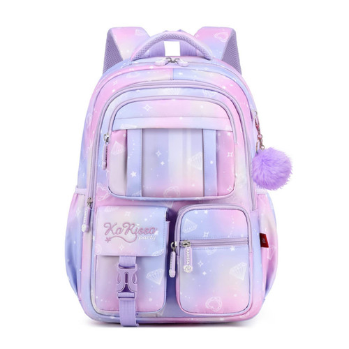 Girls backpack,Kids Backpack for Girl,Cute Elementary Bookbag Waterproof Large Capacity School Bag Backpacks for Girls (Purple)