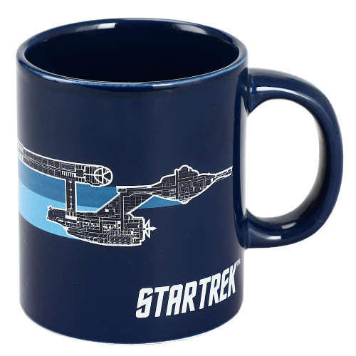 Star Trek Series Boldly Go Where No Man Has Gone Before Blue Ceramic Mug
