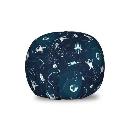 Ambesonne Space Storage Toy Bag Chair, World's Orbit with Spaceships Astronauts Satellites and Moon, Stuffed Animal Organizer Washable Bag, Small Size, Teal Blue Ambesonne Space Storage Toy Bag Chair, World's Orbit with Spaceships Astronauts Satellites and Moon, Stuffed Animal Organizer Washable Bag, Small Size, Teal Blue