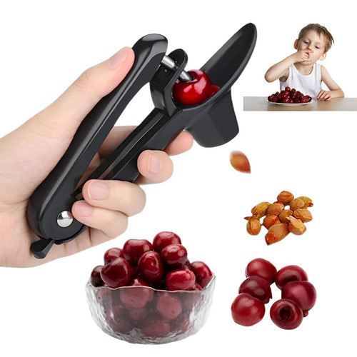 Cherry Pitter,Cherry Pitter Tool Remover,Olives Seed Remover,Stainless Steel Fruit Pit Remover for Cherry Jam with Space-Saving Lock Design.