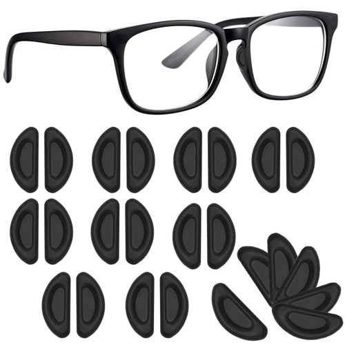 Eyeglass Nose Pads, Anti Slip Clear Nose Pads for Glasses 12 Pairs Adhesive Silicone Nose Bridge Pads Heighten Eyeglass Pads for Full Plastic Frames Glasses, Eyeglasses and Sunglasses Eyeglass Nose Pads, Anti Slip Clear Nose Pads for Glasses 12 Pairs Adhesive Silicone Nose Bridge Pads Heighten Eyeglass Pads for Full Plastic Frames Glasses, Eyeglasses and Sunglasses