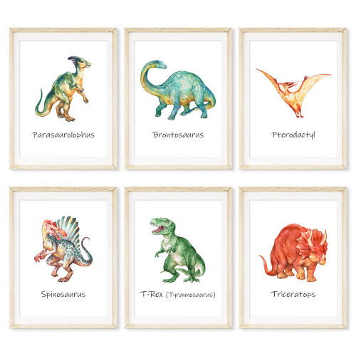 6 Pieces Dinosaur Wall Art Posters,Watercolor Dinosaur Wall Decor Prints,Dinosaur Posters for Boys Room Kids Nursery Bedroom Decorations (8x12in-6p Unframed,B) 6 Pieces Dinosaur Wall Art Posters,Watercolor Dinosaur Wall Decor Prints,Dinosaur Posters for Boys Room Kids Nursery Bedroom Decorations (8x12in-6p Unframed,B)