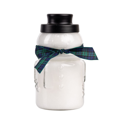 A Cheerful Giver Holly Tree Snowman Jar Candle for Christmas Decor Holiday Candles - Christmas Candles for Home - Scented Candles - 30oz