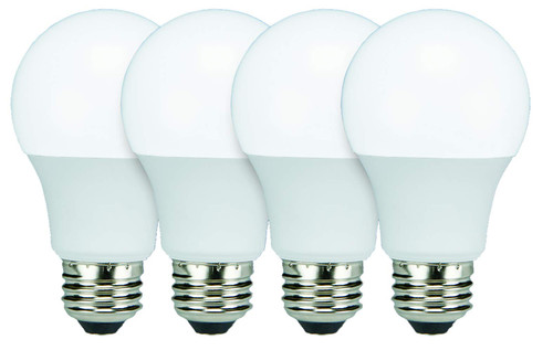 TCP L9A19D1527K4 LED 60 Watt Equivalent | Light Bulbs, A19 Shape, Soft White, 4 Count