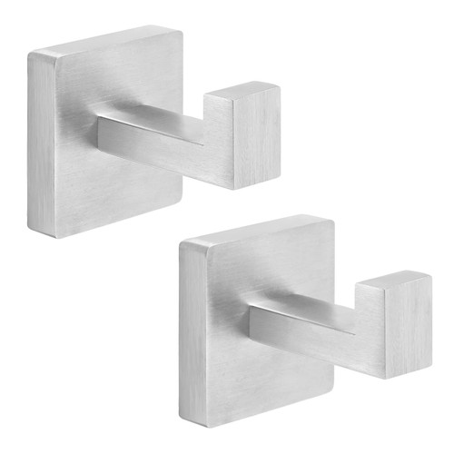 Fenas Towel Hooks Robe Hook Coat Hook Stainless Steel Heavy Duty Bathrooms Square Hooks Wall Mounted for Bathroom Kitchen Bedroom 2 Pack Brushed Nickel Fenas Towel Hooks Robe Hook Coat Hook Stainless Steel Heavy Duty Bathrooms Square Hooks Wall Mounted for Bathroom Kitchen Bedroom 2 Pack Brushed Nickel