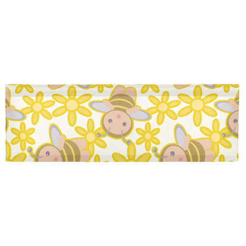 Augenstern Window Topper Curtain Sunflower-Baby-bee-Cute 54x18 inch Valance Short Curtain for Kitchen Windows/Bathroom/Living Room/Bedroom