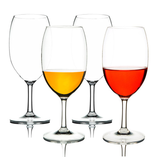 MICHLEY Unbreakable Wine Glasses, 100% Tritan Plastic Shatterproof Large Wine Glasses 20 oz, Set of 4