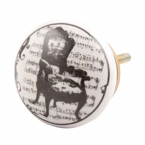 Indian Shelf 2 Pack Kids Knobs | Black Knobs and Pulls | Chair Flat Drawer Knobs | Ceramic Dresser Pulls | Antique knobs | Knobs for cabinet | Kids Drawer Knobs