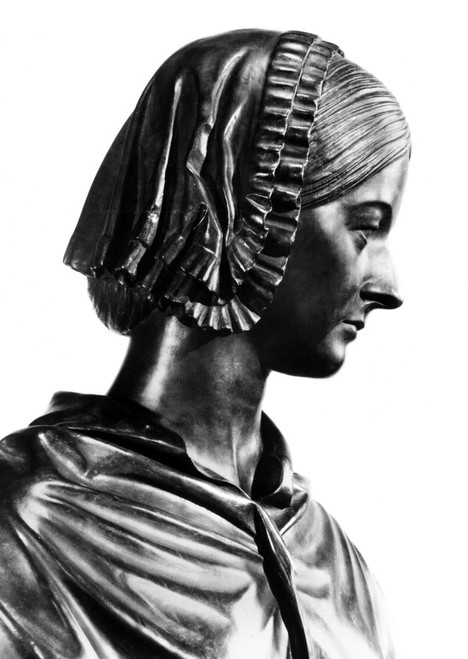Florence Nightingale N(1820-1910) English Nurse Bronze Cast From A Bust 1862 By Sir John Steell (Detail) Poster Print by (18 x 24)