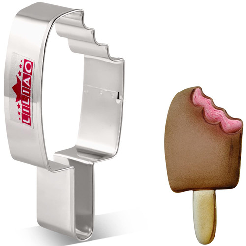 LILIAO Small Popsicle Cookie Cutter for Summer Holiday - 1.7 x 3.8 inches - Stainless Steel
