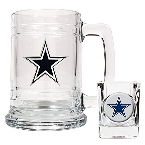 NFL Dallas Cowboys Boilermaker Set (Primary Logo)