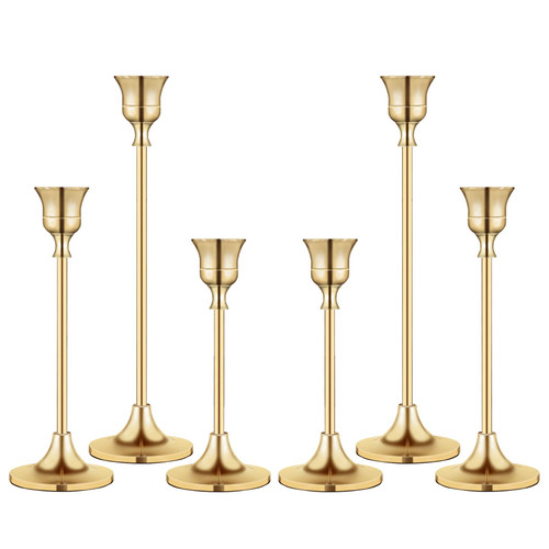 Candlestick Holders,Taper Candle Holder for Candlesticks Gold Brass Vintage Candle Stick Candle Holder Candelabra Candle Holder for Fireplace Party Dining Home