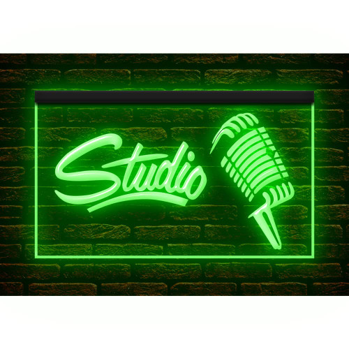140047 Studio Recording On Air Live Room Home Decor Display LED Light Neon Sign (12" X 8", Green)
