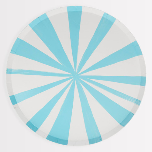 Meri Meri Blue Stripe Dinner Plates (Pack of 8)