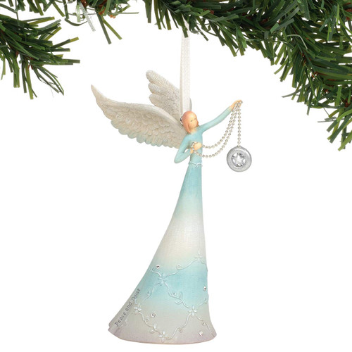 Enesco Peace by Piece Trust Angel Hanging Ornament, 4.53", Multicolor
