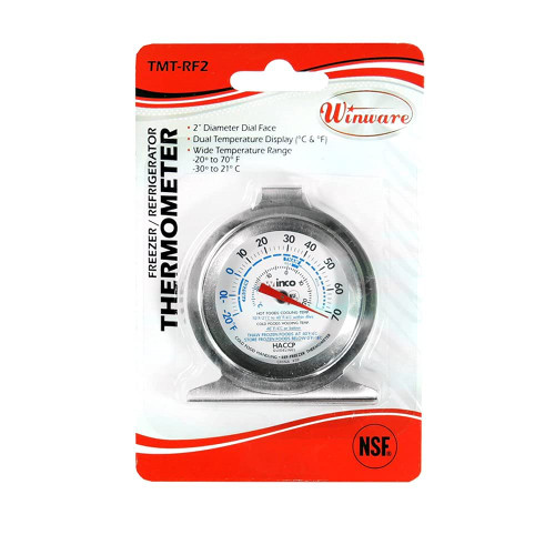 Winco Dial Refrigerator/Freezer Thermometer with Hook and Panel Base, 2-Inch Model: TMT-RF2 (Home & Kitchen)