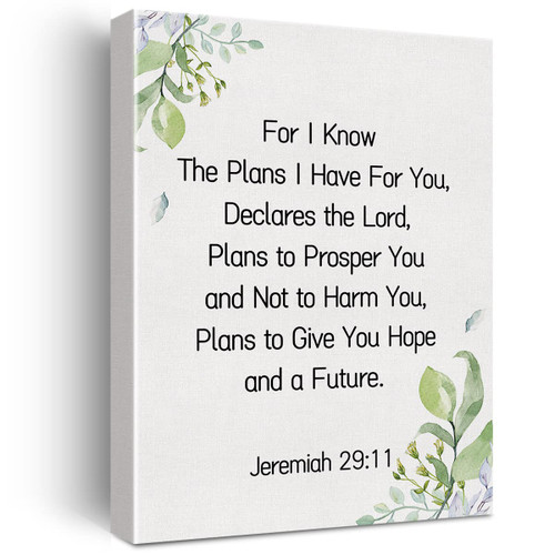 for I Know the Plans Bible Verse Quote Canvas Wall Art Inspirational Modern Rustic Decor Jeremiah 29:11 Scripture Poster Picture Artwork 11.5"x15",Christian Gift for Home Office Decor (Wooden Framed) for I Know the Plans Bible Verse Quote Canvas Wall Art Inspirational Modern Rustic Decor Jeremiah 29:11 Scripture Poster Picture Artwork 11.5"x15",Christian Gift for Home Office Decor (Wooden Framed)