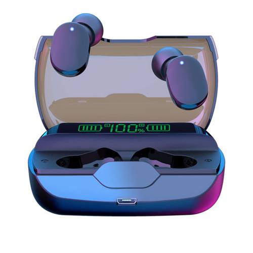 Lovskoo Wireless Earbuds, 5.1 Lightweight Headphones Sport Waterproof with Finger Control, Charging Case, Noise Cancelling Earbuds Wireless Earphones for Sleeping, in Ear Bluetooth Earbuds with Mic