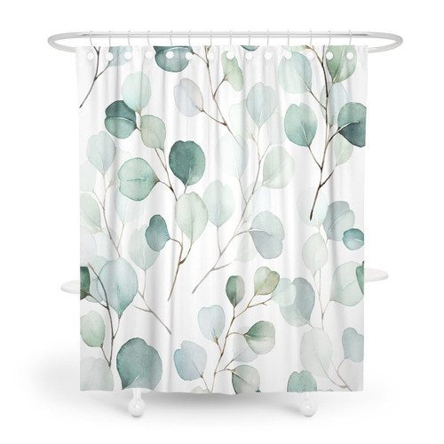 JIYANJ Eucalyptus Shower Curtain Spring Sage Green Watercolor Plant Farmhouse Shower Curtain Set Bathroom Tub Home Decor Waterproof Fabric Shower Curtain with 12 Hooks 72 X 72 Inches JIYANJ Eucalyptus Shower Curtain Spring Sage Green Watercolor Plant Farmhouse Shower Curtain Set Bathroom Tub Home Decor Waterproof Fabric Shower Curtain with 12 Hooks 72 X 72 Inches