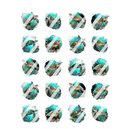 Sea Turtles Ocean Nail Art Decals - Waterslide Decals - Design #ST105 Sea Turtles Ocean Nail Art Decals - Waterslide Decals - Design #ST105