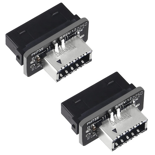 DIANN USB Front Panel Adapter USB 3.1 Front Panel Socket Type-E Key-A to USB 3.0 20Pin Header Converter for USB Type C Motherboard