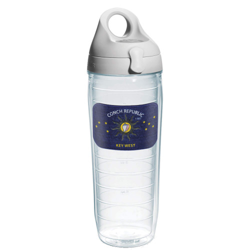 Tervis Key West Florida Conch Republic Made in USA Double Walled Insulated Tumbler, 24oz Water Bottle - Gray Lid, Emblem Tervis Key West Florida Conch Republic Made in USA Double Walled Insulated Tumbler, 24oz Water Bottle - Gray Lid, Emblem