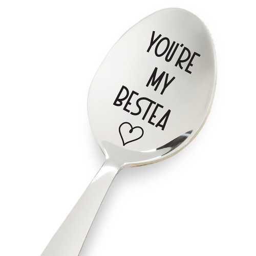 You Are My Bestea Funny Inspirational Spoon | Friendship Day Gifts For Best Friends | Christmas Gift For Friend - Birthday Gift For Teen Boy Girl | Tea Lover Gift For BFF Bestie - Engraved Gift