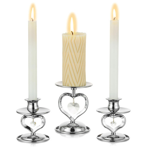 Sziqiqi Silver Candle Holders for Unity Wedding Ceremony Table Centerpiece Heart Candles Holder for Pillar Taper Candles Metal Pillar Candle Stand for Anniversary Party Candlelight Dinner Decor Sziqiqi Silver Candle Holders for Unity Wedding Ceremony Table Centerpiece Heart Candles Holder for Pillar Taper Candles Metal Pillar Candle Stand for Anniversary Party Candlelight Dinner Decor