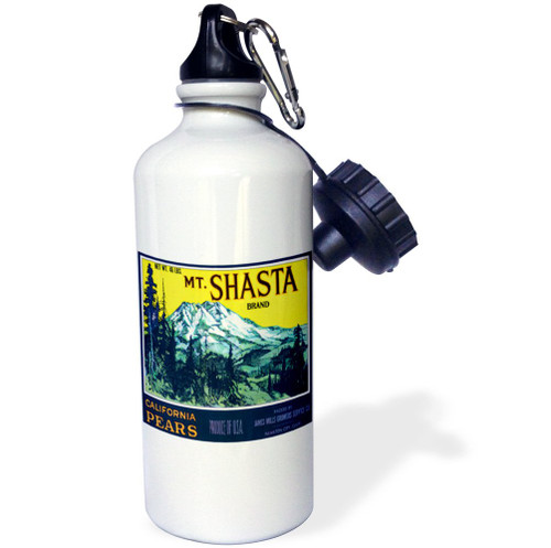 3dRose Lassen Volcanic National Park with Erupting Volcano WPA Poster Sports Water Bottle, 21 oz, Multicolor 3dRose Lassen Volcanic National Park with Erupting Volcano WPA Poster Sports Water Bottle, 21 oz, Multicolor