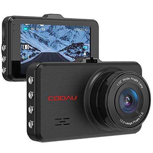 COOAU Dash Cam FHD 1080P Dashboard Camera with 3" LCD Screen 170°Wide Angle, G-Sensor, WDR, Parking Monitor, Loop Recording, Motion Detection for Cars Front Recorder