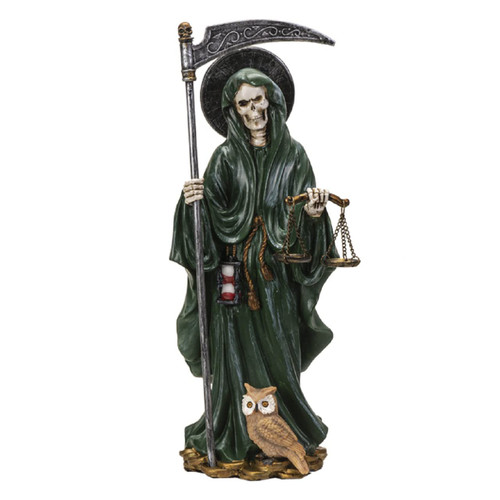 Pacific Trading Santa Muerte Green Gown with Scale Figurine Death 10 Inch Pacific Trading Santa Muerte Green Gown with Scale Figurine Death 10 Inch