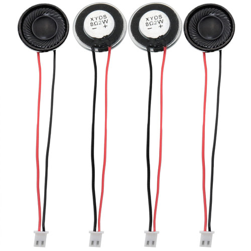 JJHXSM Magnetic Loudspeaker 4PCS 28mm/1.10Inch 8Ohm 2W Round Metal Shell Internal Magnetic Speakers with Wire